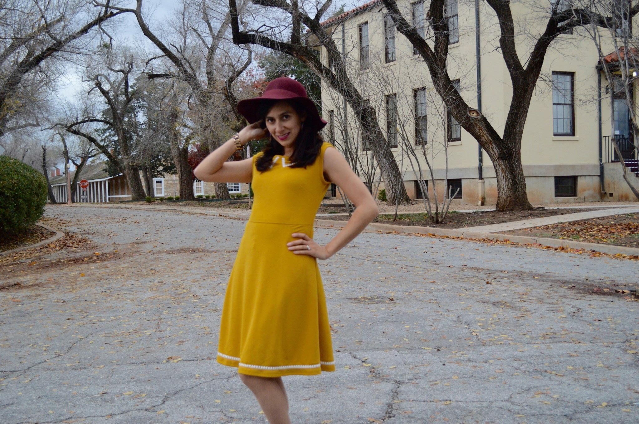 Yellow dress, dress for fall, fall fashion, classic dress, retro dress, retro style, fashion blogger, shop my blog 