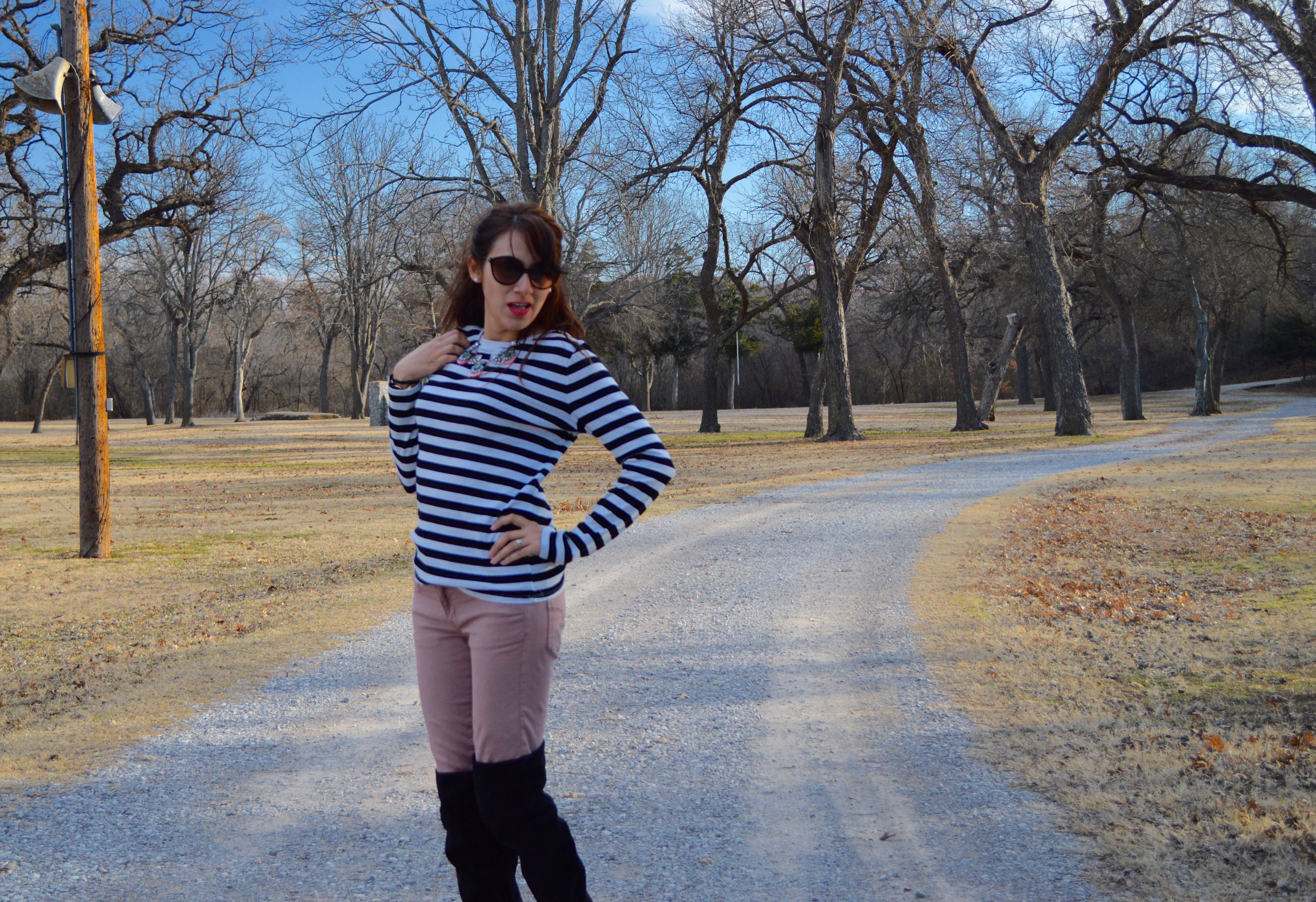 Pink Pants and Stripes