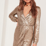 gold sequin, sequin dress, long sleeve dress, nye dress, new years eve dress