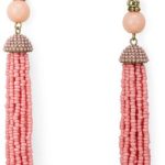 bauble bar pink tassels earrings, pink tassel, tassel earrings, bauble bar, statement earrings 